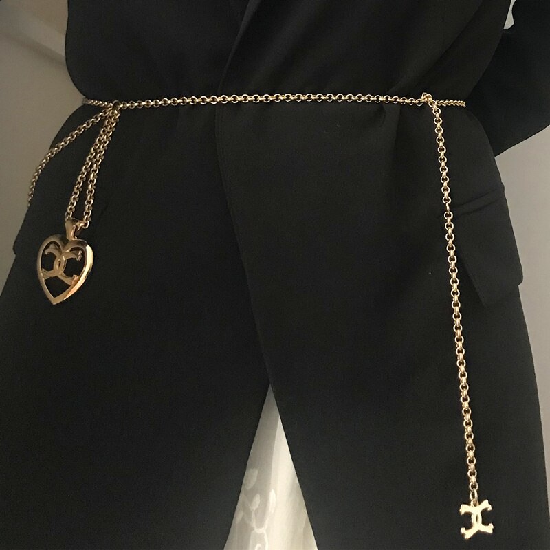 luxury desinger Fashion Gold metal womans belt for d..
